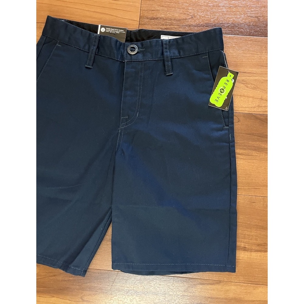 Volcom Shorts Navy Blue Frickin Modern Straight Chino Regular NWT Youth 27 - Picture 6 of 14